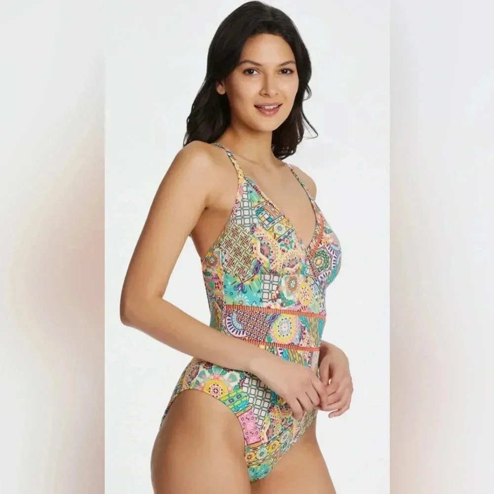 Bleu Rod Beattie Seriously Sunny Wire-Free One-Piece Size 10 - Picture 3 of 9